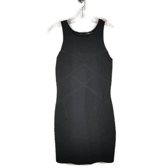 Maje Denier Raw Hem Dress in Black - Picture 3 of 7